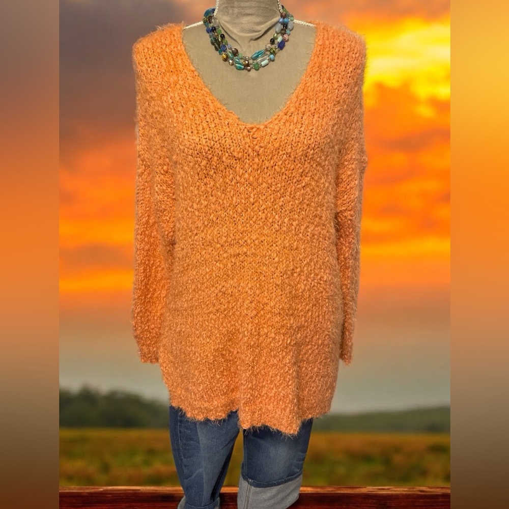 Free as a Bird Orange Sweater Women’s S/M